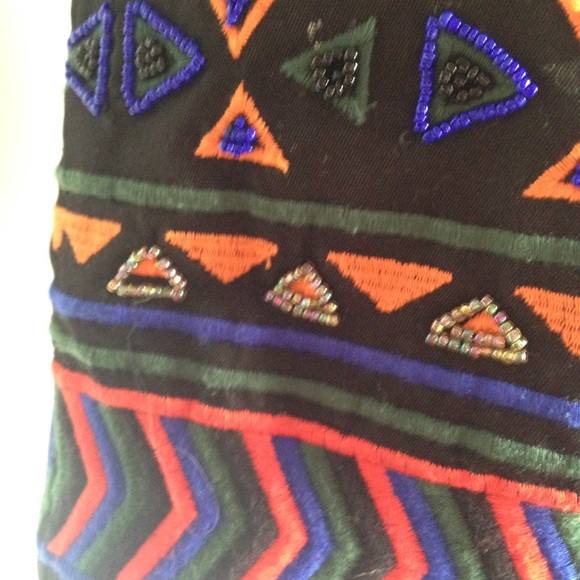 Sam Edelman beaded geo print mini skirt. - Picture 4 of 4